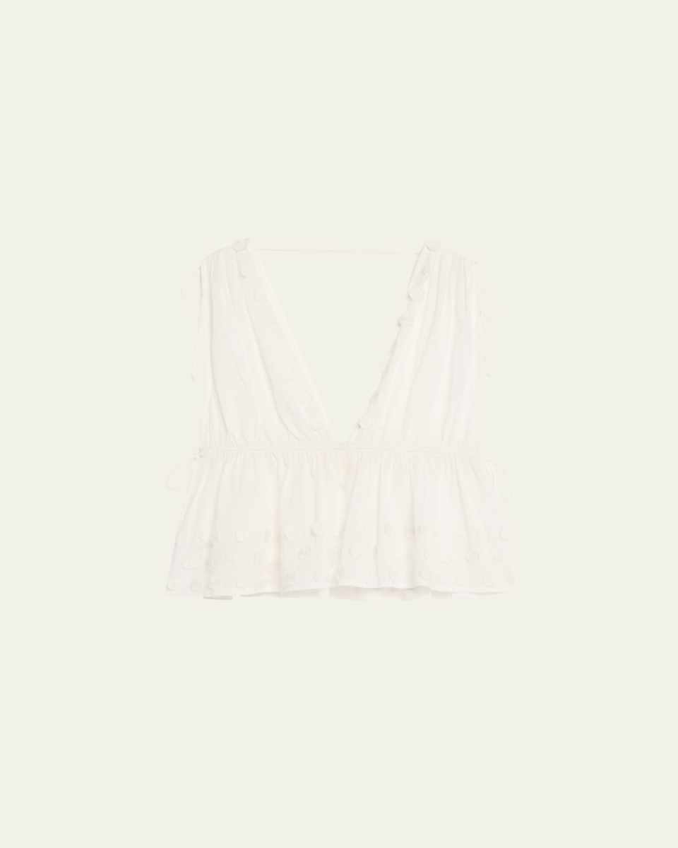 Anya Plunge V-Neck Coverup Top
